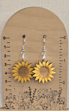Load image into Gallery viewer, Sunflower Drop Earrings