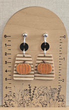Load image into Gallery viewer, Striped Pumpkin Drop Earring