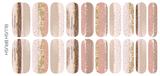 Ivy & Ash - Blush Brush | Neutral Brush Stroke Gold Glitter Nail Wrap