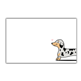 Kiss and Punch - Mini Notecard Set of 60 - Wiener Dog