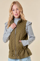 Doe and Rae - QUILTED VEST - 10295J-1: S / FOREST