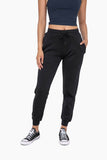 Mono B - Cuffed Joggers with Zippered Pockets: S:M:L (2:2:2) / BLACK OLIVE