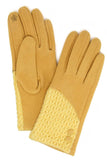 Colored Button Cable and Solid Gloves: Beige