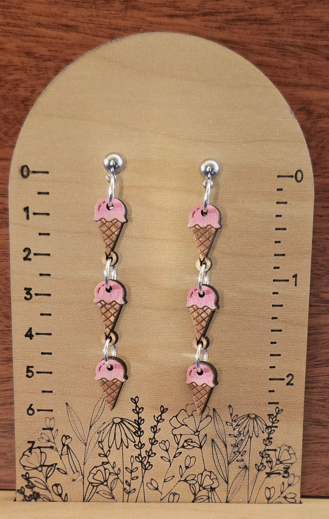 Ice Cream Cone Dangle Earrings