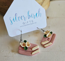 Load image into Gallery viewer, Floral Book Earrings
