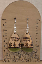 Load image into Gallery viewer, Football Season Wood Drop Earrings/ Hypoallergenic
