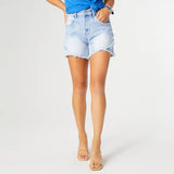 COCO + CARMEN - Everstretch Crossover Short: L / Light Denim