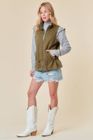 Doe and Rae - QUILTED VEST - 10295J-1: M / FOREST