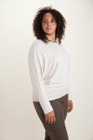 Mono B - CURVY Dolman-Sleeved Top: Natural / 1XL:2XL:3XL (2:2:2)