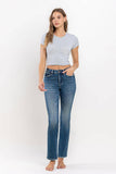 VERVET by FLYING MONKEY - HIGH RISE STRETCH SLIM STRAIGHT JEANS V3046: MOONLIGHT / 31