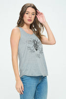 SM WARDROBE - BEE KIND TANK TOP GREY: S