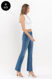 VERVET by FLYING MONKEY - PLUS SIZE MID RISE CLEAN CUT HEM BOOTCUT JEANS T6204-P: WELL-ROUNDED / 18