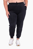 Mono B - CURVY Cuffed Joggers with Zippered Pockets: XL:1XL:2XL:3XL (2:2:1:1) / IVY GREEN