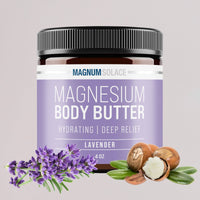 Magnum Solace - Magnesium Body Butter for Better Sleep - Lavender, 4 oz