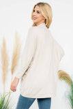 Perfect Peach - YMC30006V-SOLID DOLMAN SLEEVE OPEN CARDIGAN WITH SIDE POCKET: S / Aloe