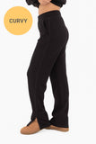 Mono B - CURVY Elevated Wide Leg Lounge Pants: Black / 1XL:2XL:3XL (2:2:2)