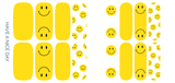 Ivy & Ash - Have A Nice Day | Yellow & White Smiley Face Nail Wrap