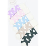 Love and Repeat - Heart Print Plush Socks: MIX COLOR / ONE