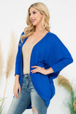 Perfect Peach - YMC30006V-SOLID DOLMAN SLEEVE OPEN CARDIGAN WITH SIDE POCKET: M / Aloe