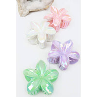 Love and Repeat - Mermaid Glow Plumeria Flowers Hair Claw: MIX COLOR / ONE