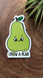 Kiss and Punch - 3 Inch Grow a Pear Pun Vinyl Sticker