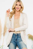 Perfect Peach - YMC30006V-SOLID DOLMAN SLEEVE OPEN CARDIGAN WITH SIDE POCKET: XL / Aloe