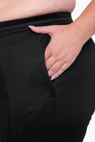 Mono B - CURVY Cuffed Joggers with Zippered Pockets: XL:1XL:2XL:3XL (2:2:1:1) / IVY GREEN