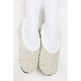 Love and Repeat - Cable Knit Fuzzy Slipper Socks: MIX COLOR / ONE