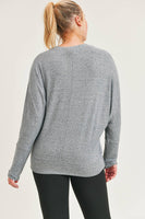 Mono B - CURVY Dolman-Sleeved Top: Natural / 1XL:2XL:3XL (2:2:2)