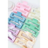 Love and Repeat - Matte Pastel Cut Out Rectangle Hair Claw : MIX COLOR / ONE