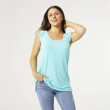 COCO + CARMEN - Maeve Tank with Cap Sleeve Ruffle: S/M / Bright Green