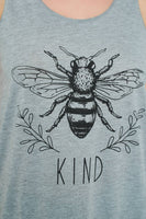 SM WARDROBE - BEE KIND TANK TOP GREY: L