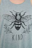 SM WARDROBE - BEE KIND TANK TOP GREY: L