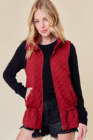 Doe and Rae - QUILTED VEST - 10295J-1: L / FOREST