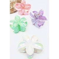 Love and Repeat - Mermaid Glow Plumeria Flowers Hair Claw: MIX COLOR / ONE