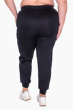 Mono B - CURVY Cuffed Joggers with Zippered Pockets: XL:1XL:2XL:3XL (2:2:1:1) / IVY GREEN