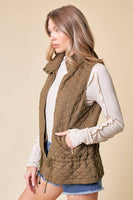 Doe and Rae - QUILTED VEST - 10295J-1: S / FOREST