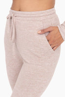 Mono B - Brushed Hacci Lounge Joggers: S:M:L (2:2:2) / 2TONE MOCHA