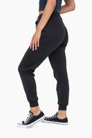 Mono B - Cuffed Joggers with Zippered Pockets: S:M:L (2:2:2) / BLACK OLIVE