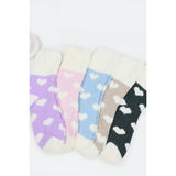 Love and Repeat - Heart Print Plush Socks: MIX COLOR / ONE