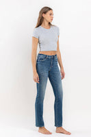 VERVET by FLYING MONKEY - HIGH RISE STRETCH SLIM STRAIGHT JEANS V3046: MOONLIGHT / 31