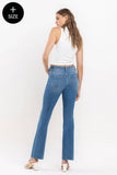 VERVET by FLYING MONKEY - PLUS SIZE MID RISE CLEAN CUT HEM BOOTCUT JEANS T6204-P: WELL-ROUNDED / 16