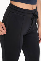 Mono B - Cuffed Joggers with Zippered Pockets: S:M:L (2:2:2) / BLACK OLIVE