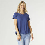 COCO + CARMEN - Erin Pleat Back Tee: L/XL / White