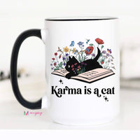 Mugsby - Karma is a Cat Coffee Mug: 11oz