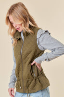 Doe and Rae - QUILTED VEST - 10295J-1: M / FOREST