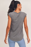 Mono B - V Tee with Curved Hem: S:M:L (2:2:2) / COOL PINK