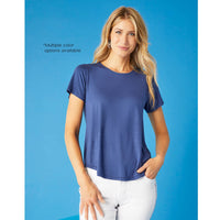 COCO + CARMEN - Erin Pleat Back Tee: XXL / Aqua