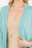 Perfect Peach - YMC30006V-SOLID DOLMAN SLEEVE OPEN CARDIGAN WITH SIDE POCKET: S / Aloe