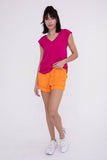 Mono B - V Tee with Curved Hem: S:M:L (2:2:2) / COOL PINK